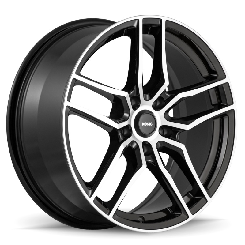 Konig Intention 17×8 5×120 ET35 Gloss Black / Machine Face