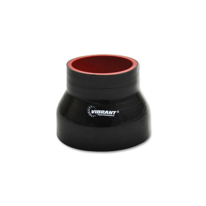 Vibrant Silicone Reducer Coupler 3.50in ID x 3.125in ID x 3.00in Long – Black