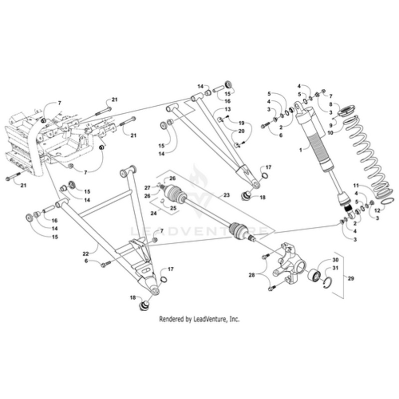 A-Arm – Front Lower Right N. Blue (Inc. 14-18) by Arctic Cat