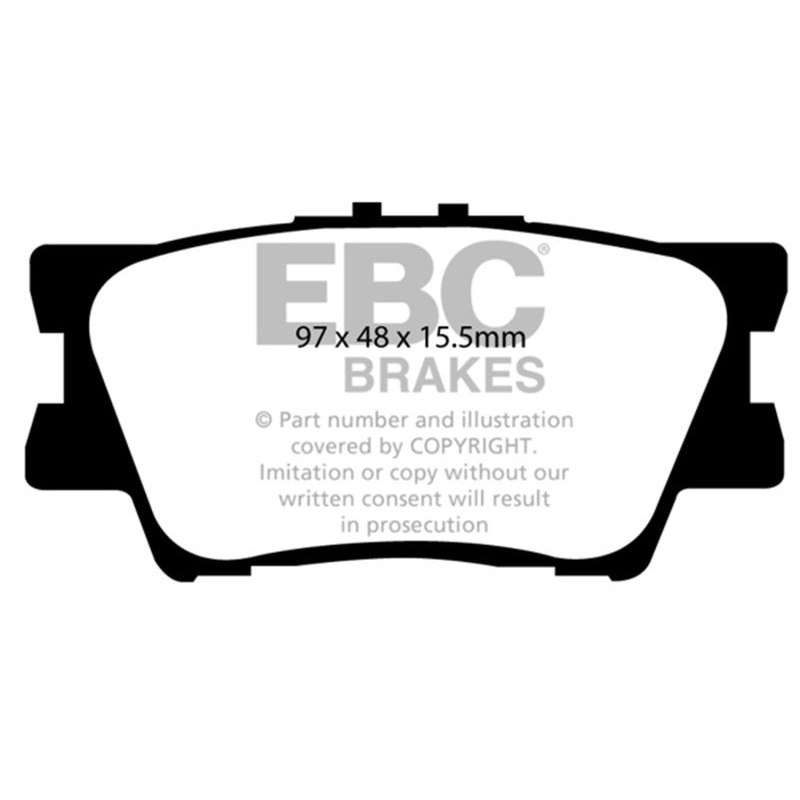EBC 12-17 Toyota Camry 2.5L Yellowstuff Rear Brake Pads