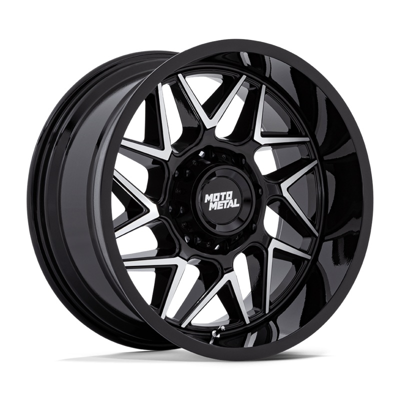 Moto Metal Wheels MO812 Turbine 20″ 5×127 Gloss Black W/ Machined Face