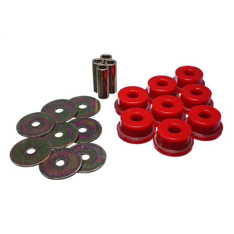 Energy Suspension 05-09 Subaru Legacy Rear Subframe Bushing Set – Red