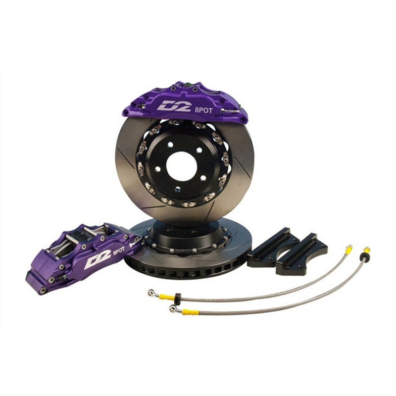 D2 Racing 8 Piston Front Big Brake Kit with 421mm Rotors | Universal (D2-BBKF421-RC