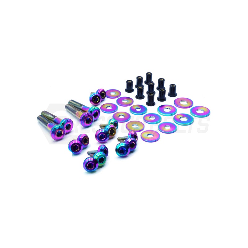 Dress Up Bolts [22-25 WRX] Stage 2 Titanium Hardware Trunk Kit | Purple | SUB-045-Ti-PRP