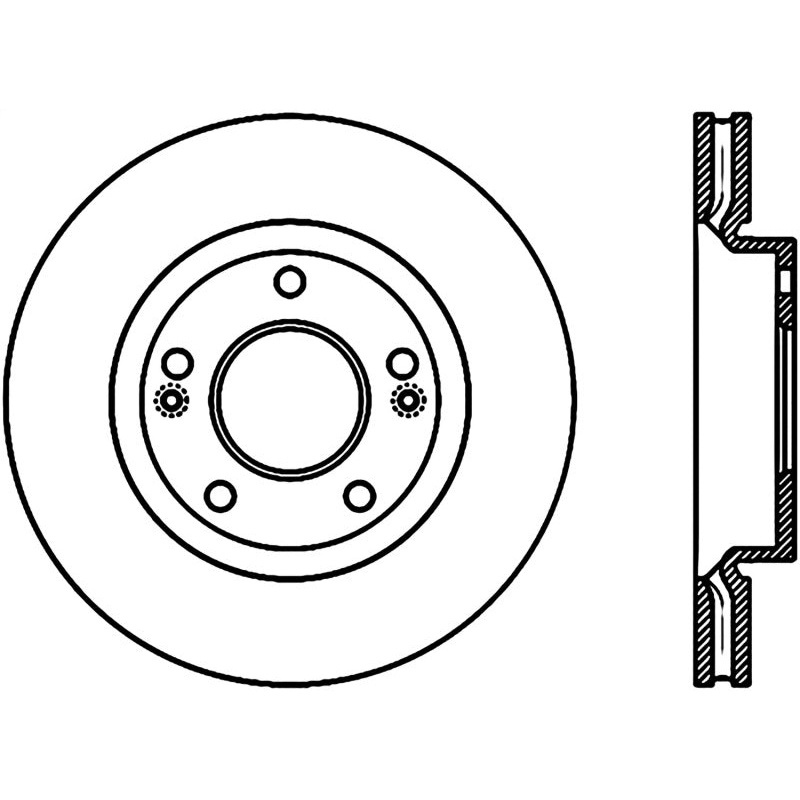 Stoptech 07-10 Hyundai Elantra Front Premium Cryostop Brake Rotor