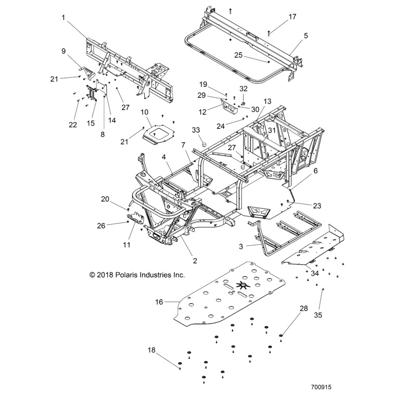 Weld-Battery Tray,Lh,Blk by Polaris