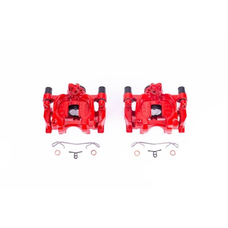 Power Stop 15-18 Ford Edge Rear Red Calipers w/Brackets – Pair