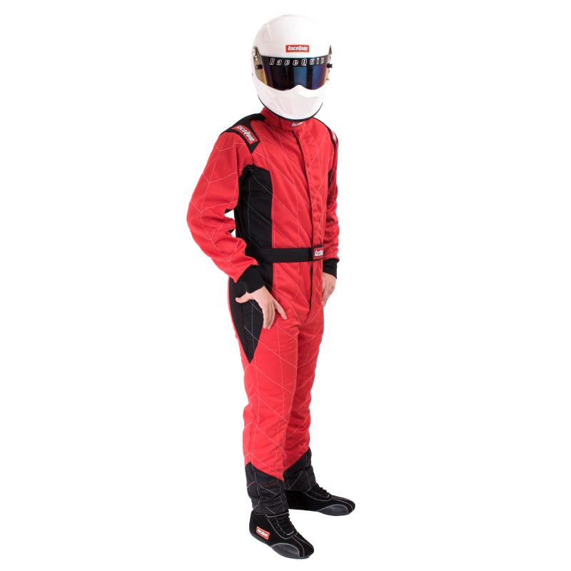 RaceQuip Red Chevron-5 Suit SFI-5 – Medium