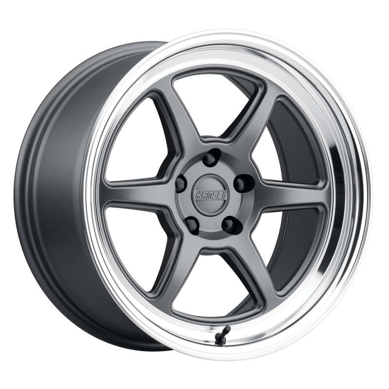 Kansei K14G Roku 18×9.5in / 5×100 BP / 22mm Offset / 66.56mm Bore – Grey & Machined Lip Wheel