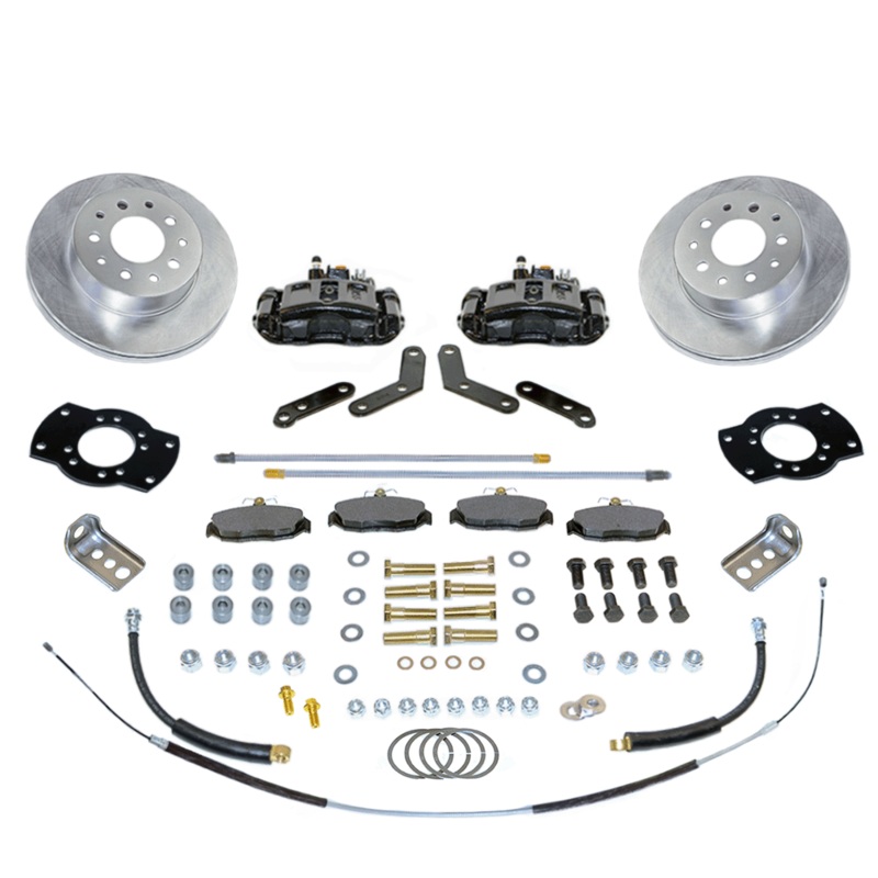 New Rear Drum to Disc Brake Conversion Kit W/Rotors. Black A125-FBK