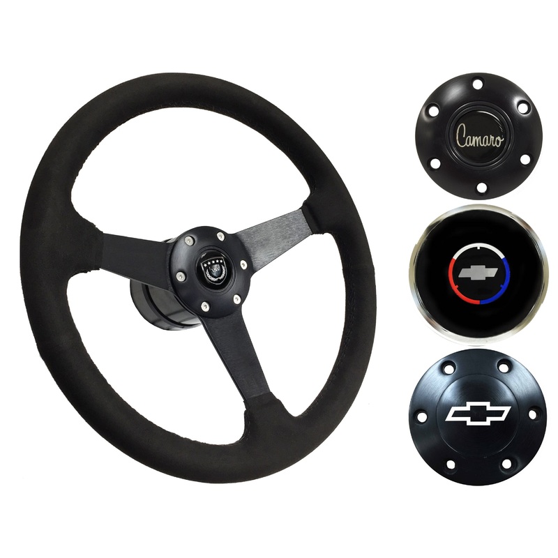 1967-68 Camaro Steering Wheel Kit | Black Ultralux Suede | ST3582BLK