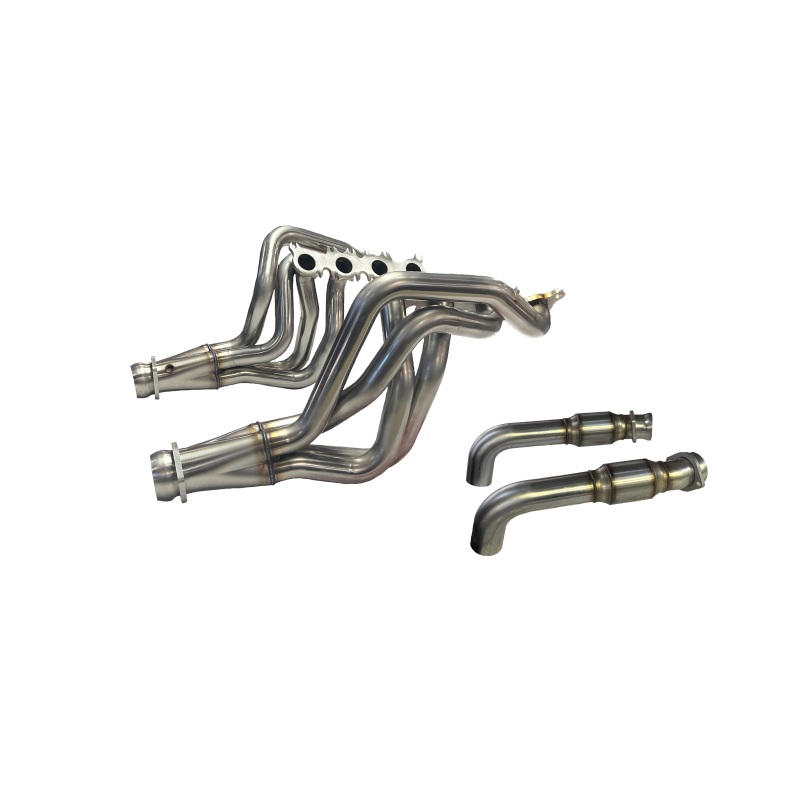 Kooks 15-24 Ford Mustang GT/Dark Horse V8 5.0L 1-7/8in SS Headers w/ GREEN Catted Connection Pipe