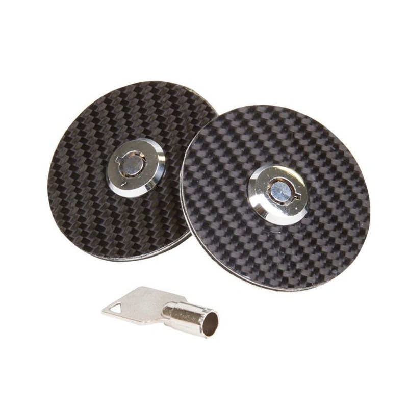 NRG Black Carbon Fiber Overlay Hood Lock w/ key