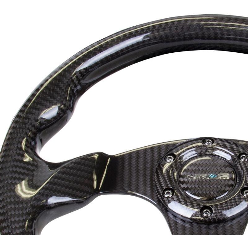 NRG Flat Bottom Carbon Fiber Steering Wheel – 320mm (ST-009CF/BK)