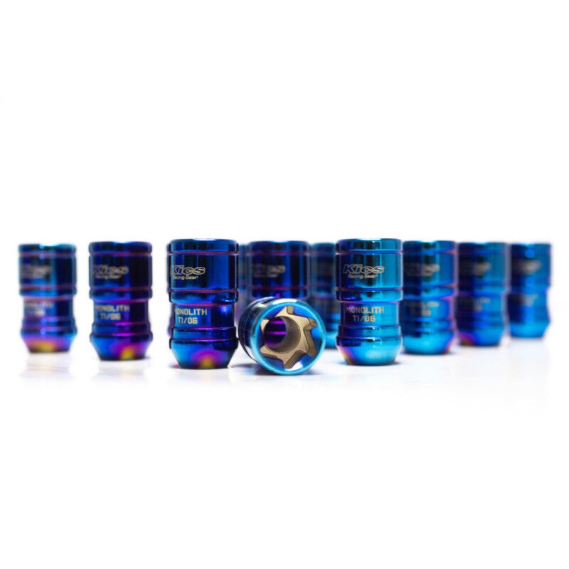 Project Kics 12×1.50 Monolith T1/06 Lug Nut Set – IP Blue (20 Pcs)