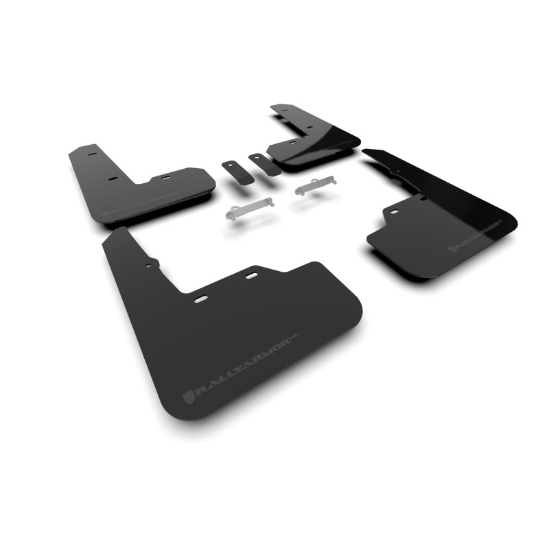 Rally Armor [22-25 WRX] Black UR Mud Flap – Metallic Black Logo | MF92-UR-BLK/MBK