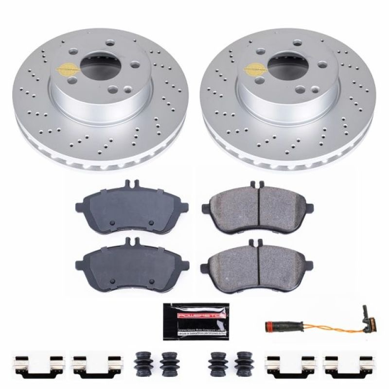 PowerStop Power Stop 2015 Mercedes-Benz C250 Front Z23 Evolution Sport Coated Brake Kit