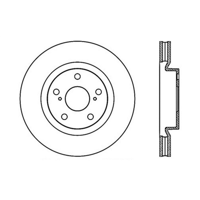 StopTech 07-09 Lexus ES 250/ES 300/ ES330/ES350 SportStop Slotted & Drilled Left Front Rotor