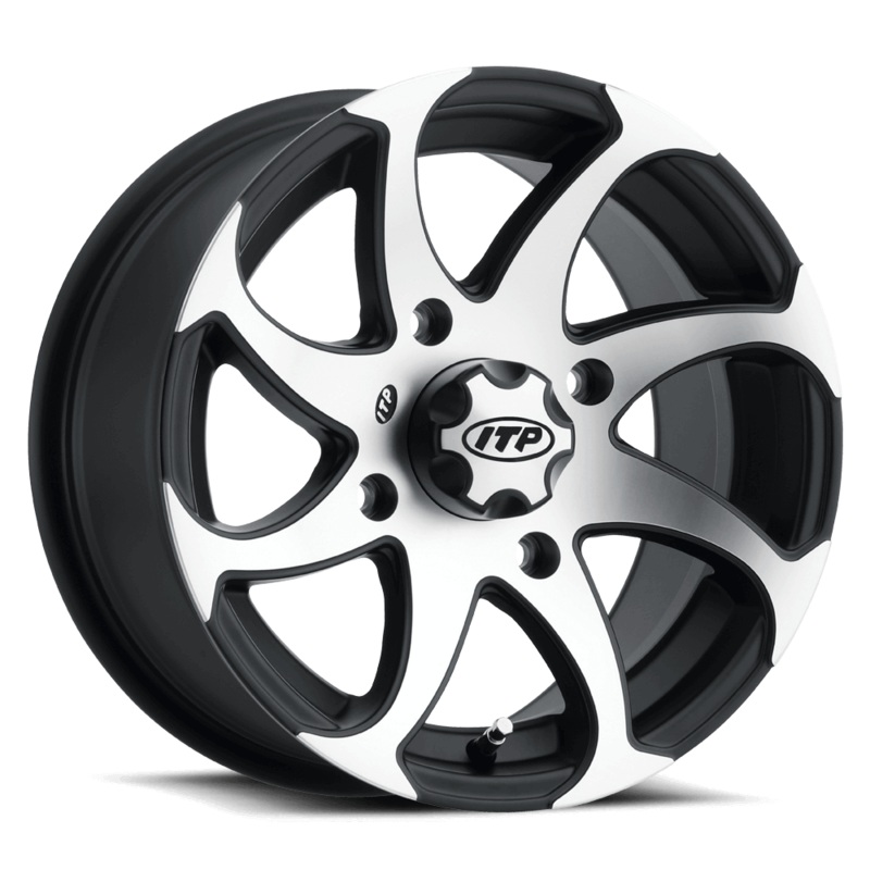 Twister 14×7 Matte Black w/ Machined Accents Wheel by ITP