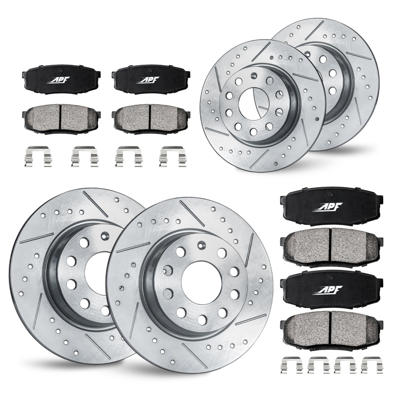APF Full Brake Kit Rotors and Pads for Volkswagen Golf 2010-2010