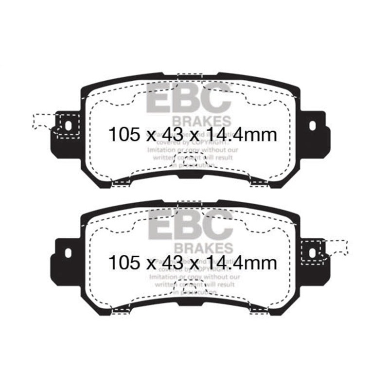 EBC 12+ Mazda CX-5 2 Yellowstuff Rear Brake Pads