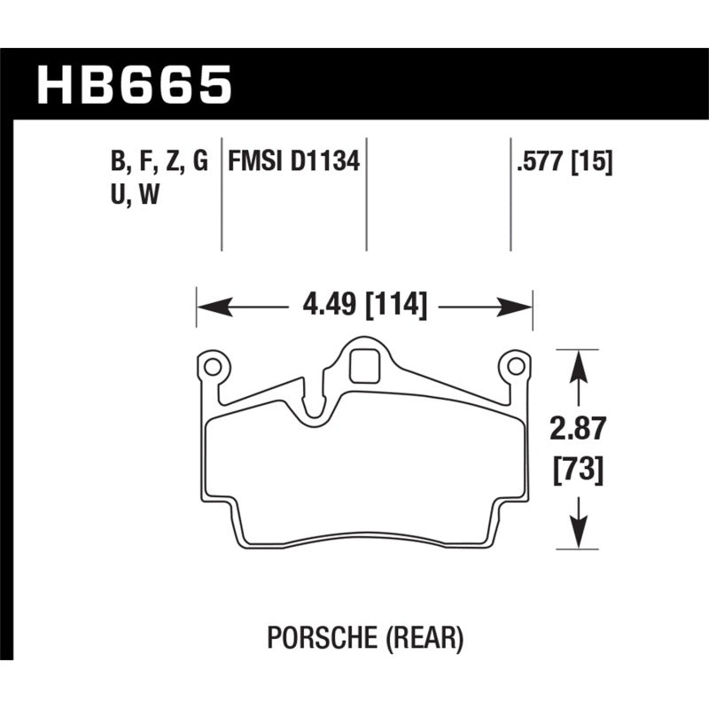 Hawk 13-16 Porsche 911 Rear HPS 5.0 Brake Pads