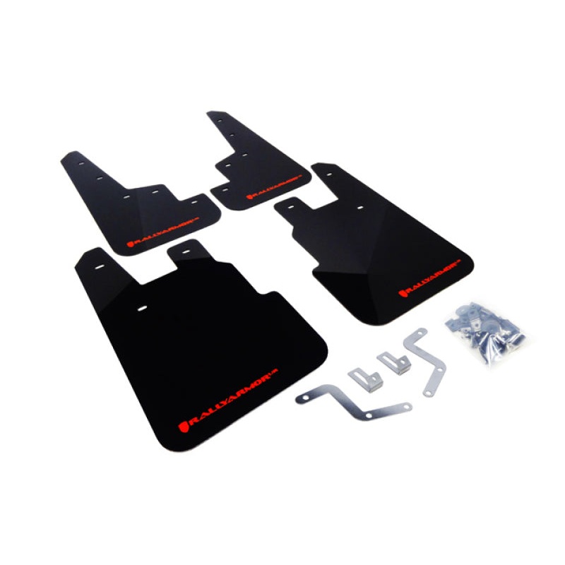 Rally Armor Black Mud Flap w/ Red Logo Subaru Forester 2014+ | MF28-UR-BLK/RD