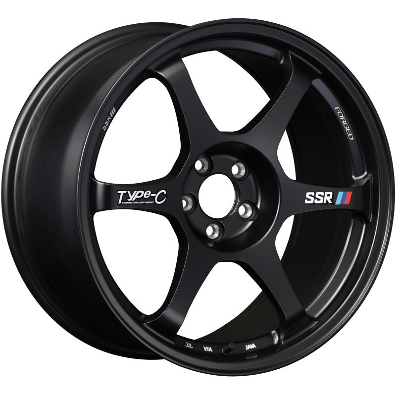 SSR Type-C Forged 17×9.0 +38 5/100 – Sprint Black Wheel