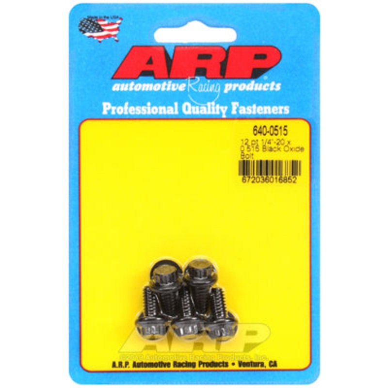 ARP 1/4-20 x 0.515 12pt Black Oxide Bolts