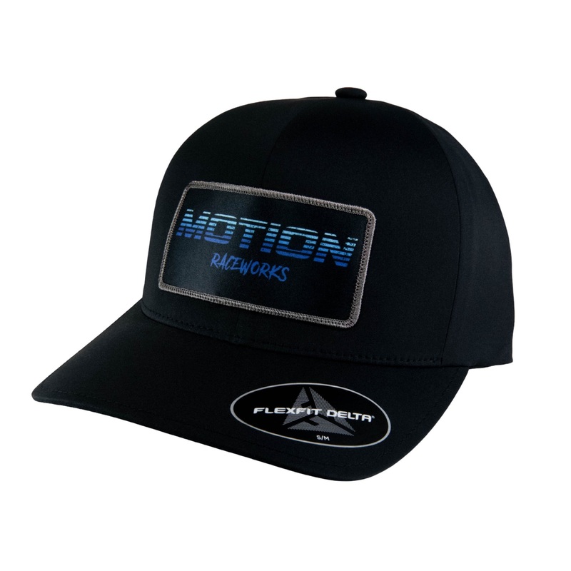 Black w/ Blue Fade Patch Delta Flex Fit Hat