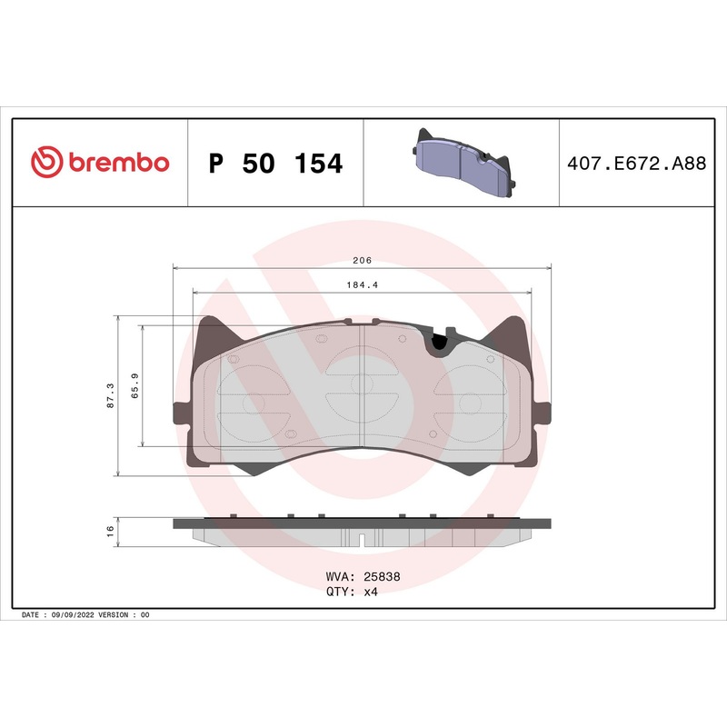 PRIME Low-Met Front Disc Brake Pad Set – P50154