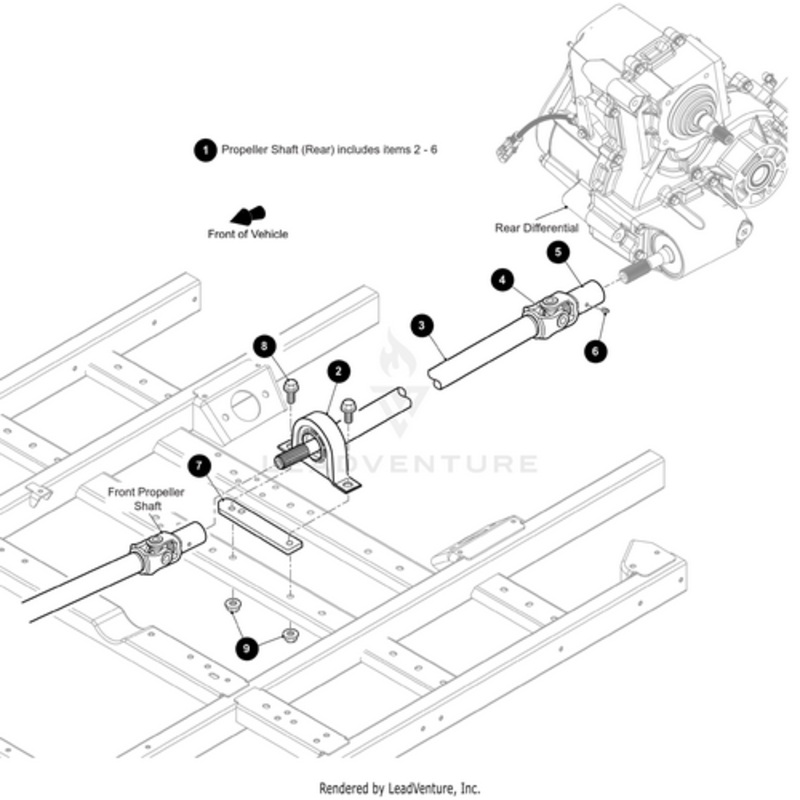 Shaft Propellar Rear Long Includes Item 2 – 6 by Arctic Cat