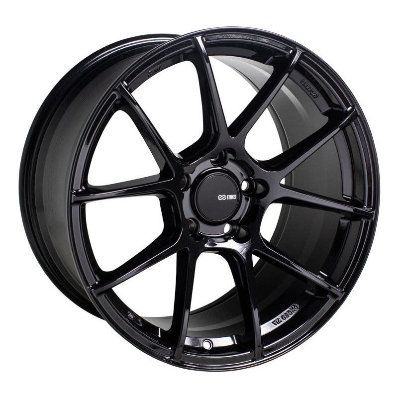 Enkei TS-V 18×8.5 40mm Offset 5×108 72.6mm Bore Gloss Black Wheel