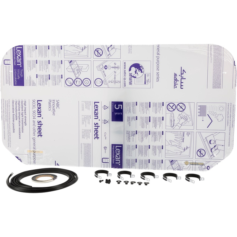 Kawasaki Mule 600/610 Clear Rear Windshield by Open Trail