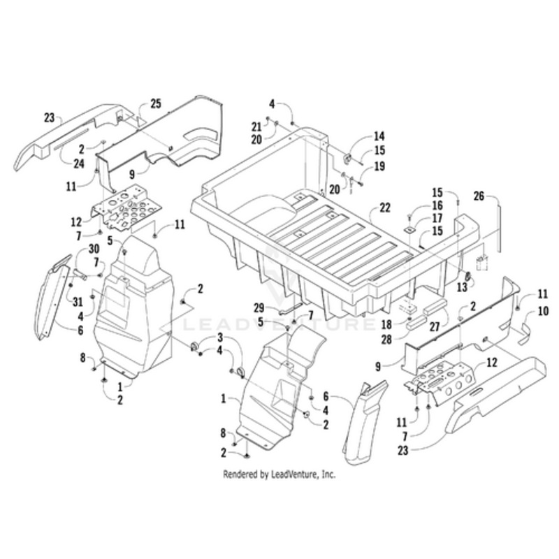 Lower Fender Support Bracket-Black by Arctic Cat