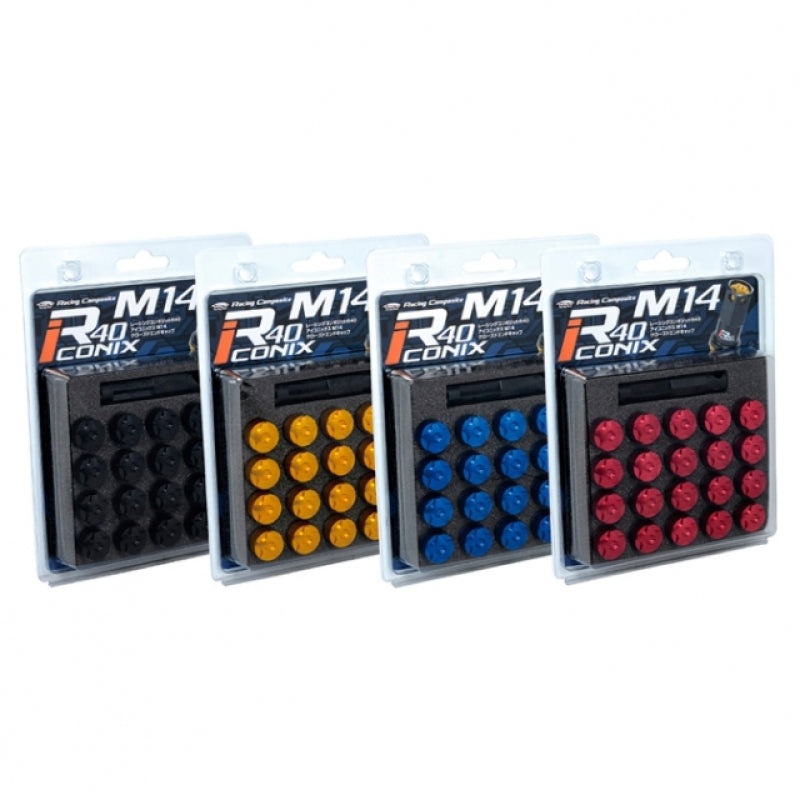 Project Kics R40 Iconix Aluminum Cap Set 14×1.50 – Black (20pcs)