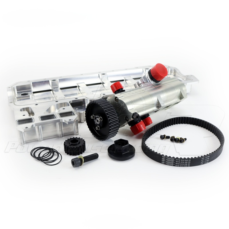 5 Stage Dry Sump System, Rear Acc. & Air/Oil Sep. 1.200″ – Raw finish- OEM hose inlet and outlet