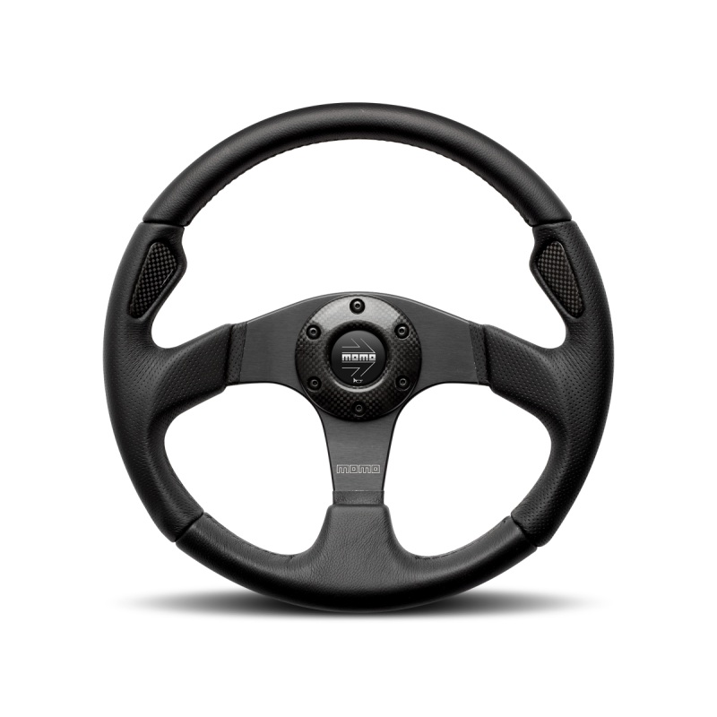 Momo Jet Steering Wheel 350 mm –  Black AirLeather/Black Spokes