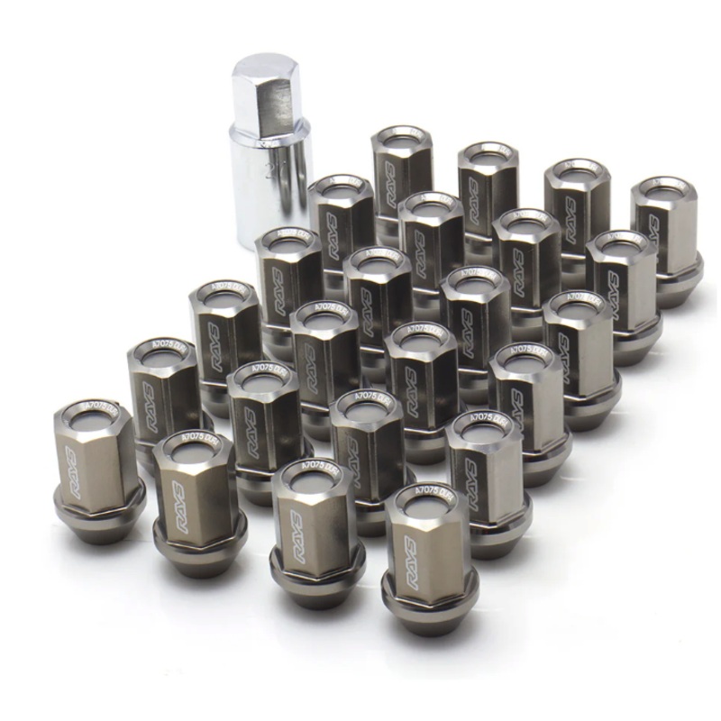 RAYS Dura-Nut L37 Straight Type 12X1.50 Lug Nut Set 20 Lug 4 Lock Set – Gun Metallic