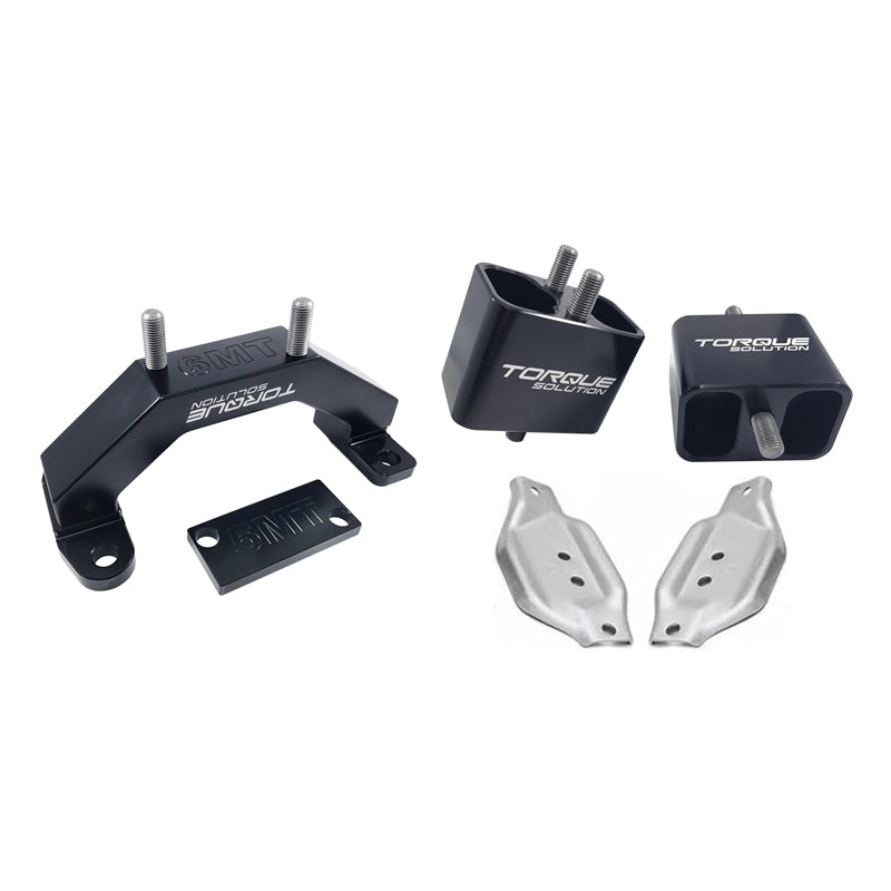 Torque Solution Solid Billet Engine/Transmission Mounts w/Mount Plates – 02-14 Subaru WRX