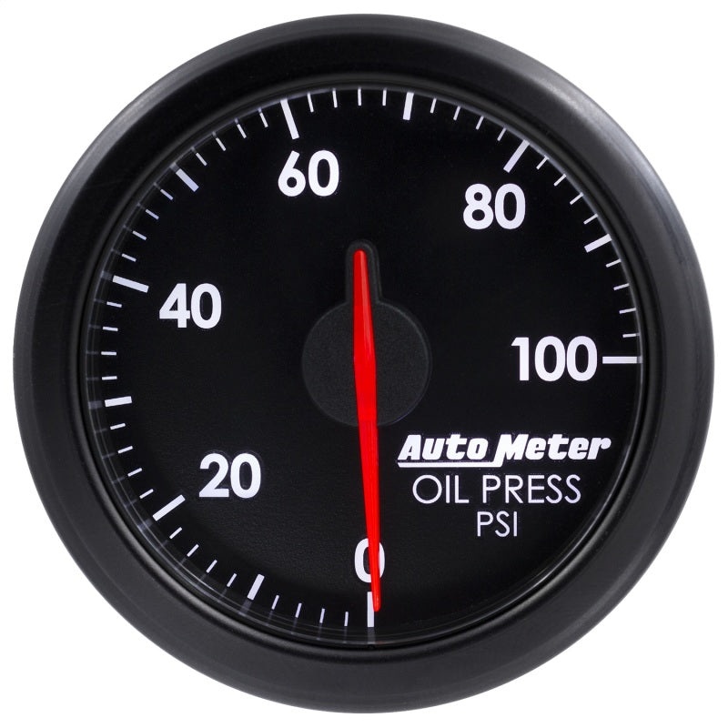 Autometer Airdrive 2-1/6in Oil Pressure Gauge 0-100 PSI – Black