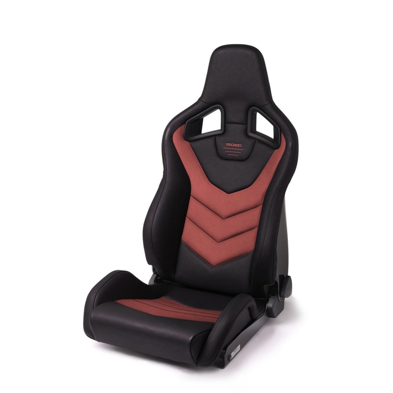 Recaro Sportster GT Passenger Seat – Black Vinyl/Red Suede