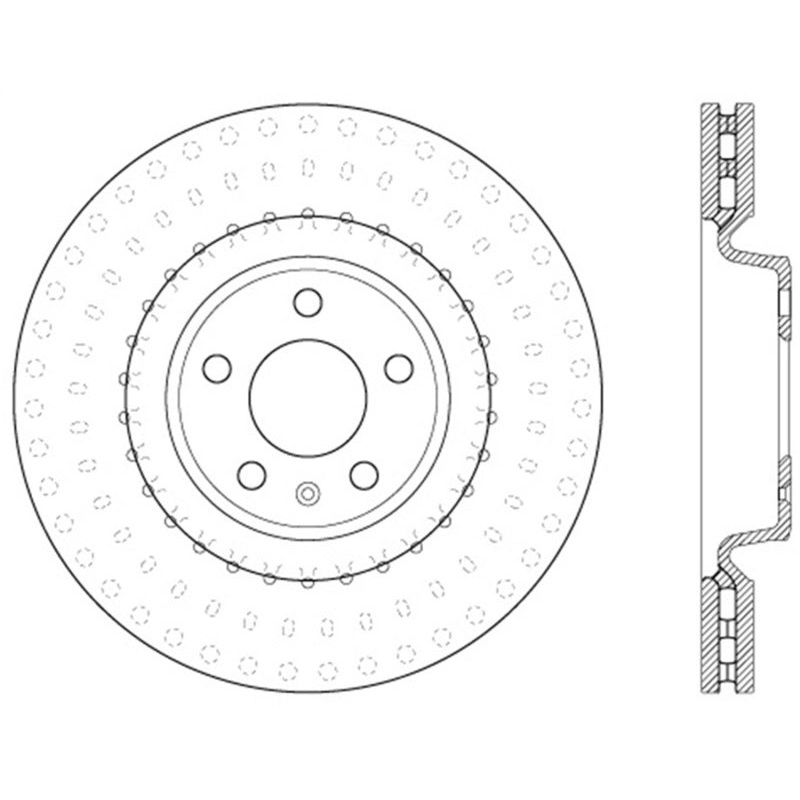 Stoptech 12-17 Audi S5 Front Premium Cryostop Brake Rotor