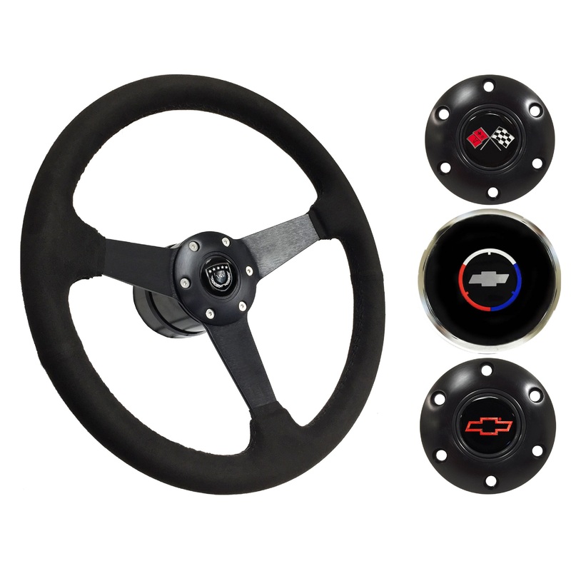1970-88 Monte Carlo Steering Wheel Kit | Black Ultralux Suede | ST3582BLK
