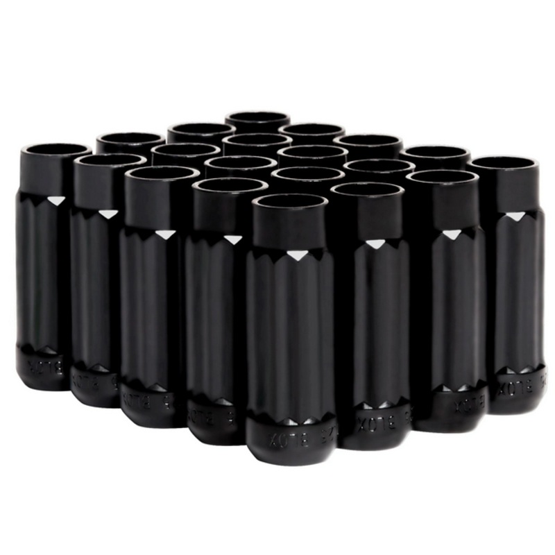 BLOX Racing 12-Sided P17 Tuner Lug Nuts 12×1.25 – Black Steel – Set of 20