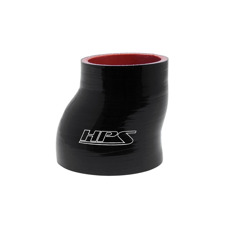 HPS 2″ – 2-3/8″ 4-ply Reinforced Silicone Offset Coupler Hose | Universal (HTSOR-200-238-BLK)