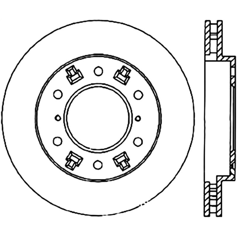 StopTech 00-07 Mitsubishi Montero/Montero Sport Front Left Cryo Slotted Sport Brake Rotor