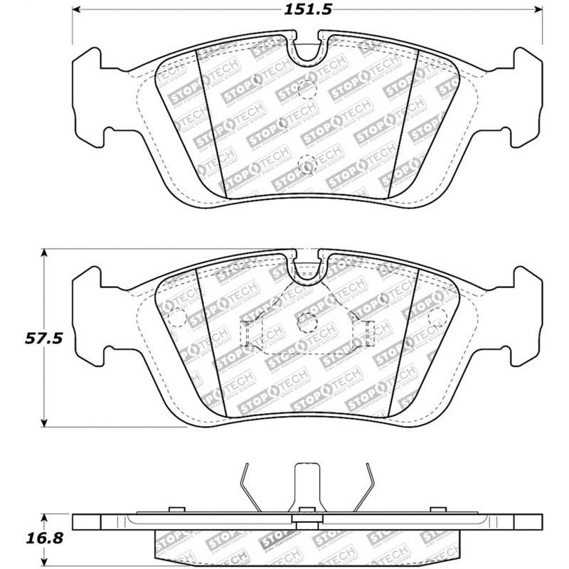 StopTech 96-02 BMW Z3 / 03-08 Z4 / 97-00 323 Front Brake Pads