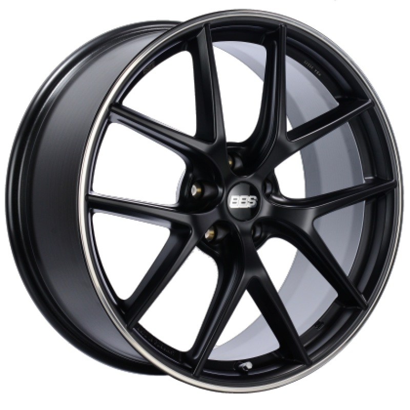 BBS CI-R 20×9.5 5×114.3 ET40 Satin Black Polished Rim Protector Wheel 82mm PFS/Clip Required