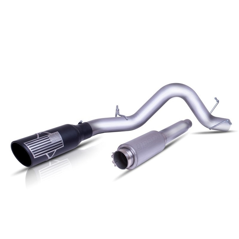 Gibson 14-18 GMC Sierra 1500 SLT 6.2L 4in Patriot Series Cat-Back Single Exhaust – Stainless